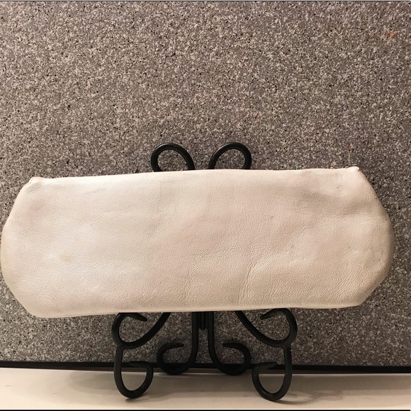 Pearl Leather Clutch with Crystal Snake accent - Picture 5 of 11